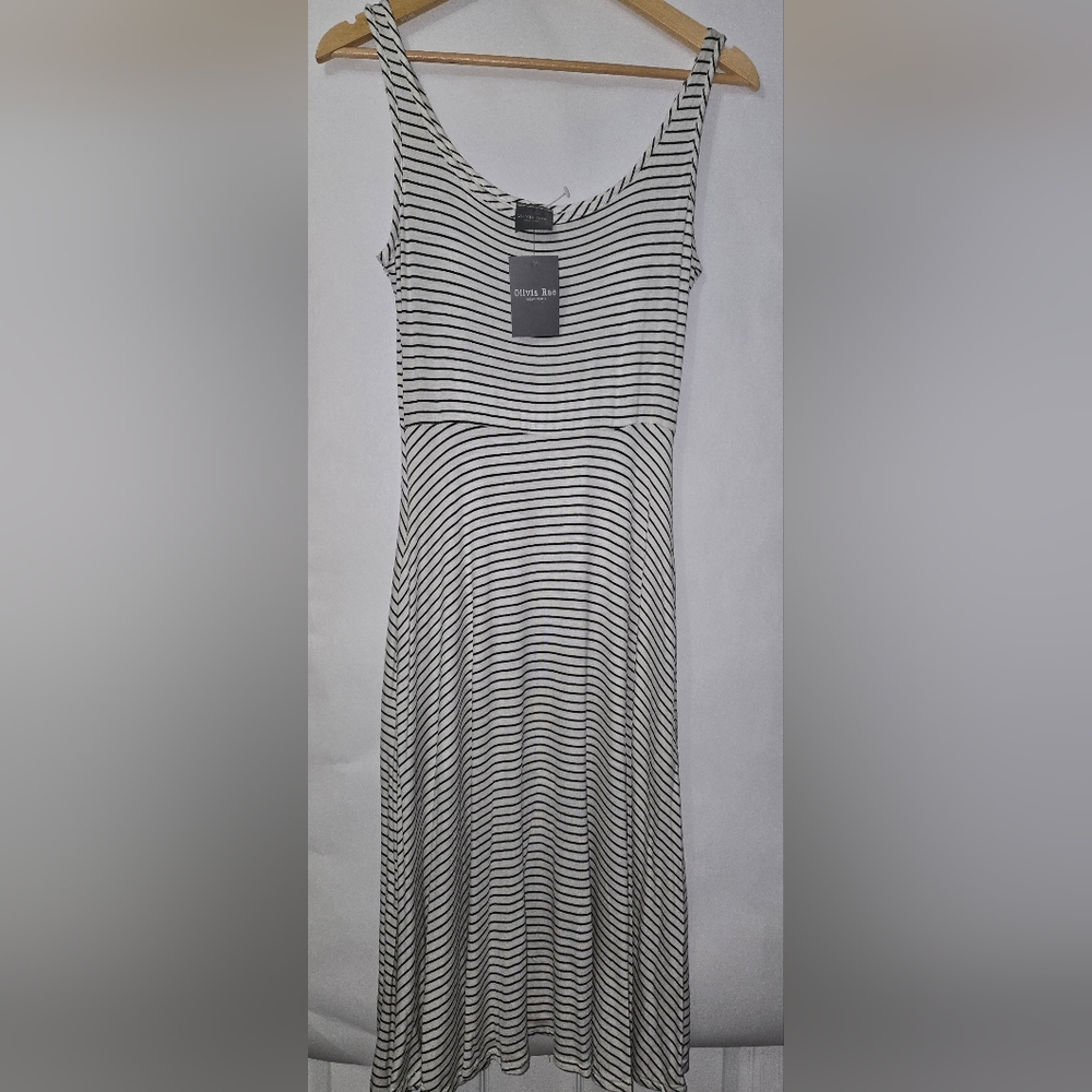 Olivia Rae Black and White Strapless Sundress